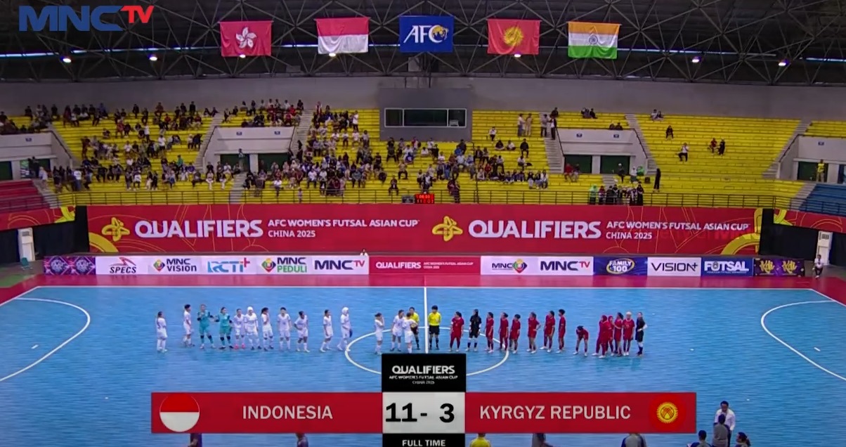 Garuda Putri Tumbankan Kyrgyzstan Laga Perdana Kualifikasi Piala Asia Futsal Wanita 2025