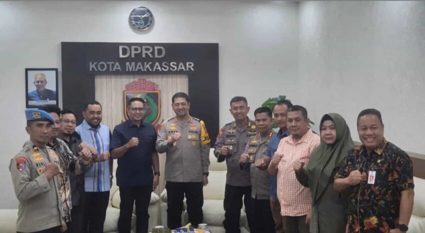 DPRD Makassar Sambut Kunjungan dan silaturahmi Kapolrestabes Baru, Supratman : Mempererat Sinergitas