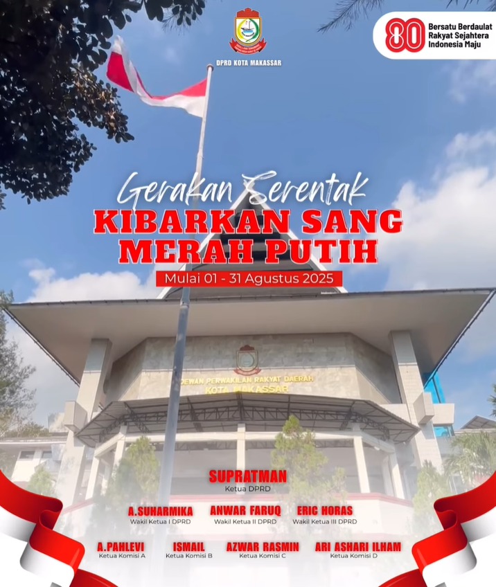 Dirgahayu RI ke-80, DPRD Makassar Ajak Warga Kobarkan Semangat Kemerdekaan
